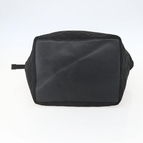 GUCCI GG Canvas Web Sherry Line Tote Bag Black Silver 131231 Auth 154522