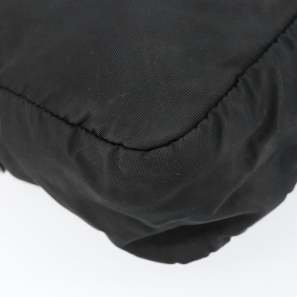 PRADA Shoulder Bag Nylon Black Silver Auth 154523