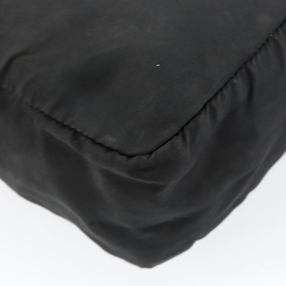 PRADA Shoulder Bag Nylon Black Silver Auth 154523