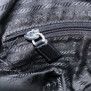 PRADA Shoulder Bag Nylon Black Silver Auth 154523-23