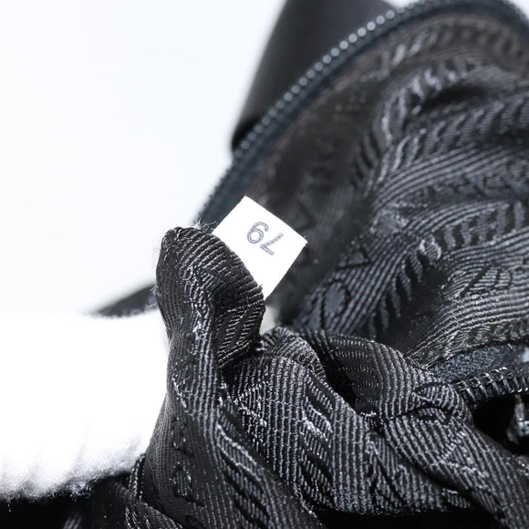 PRADA Shoulder Bag Nylon Black Silver Auth 154523