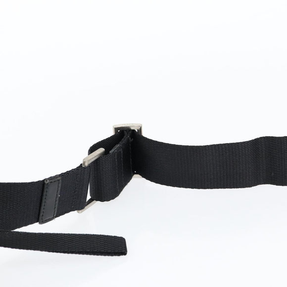 PRADA Shoulder Bag Nylon Black Silver Auth 154523