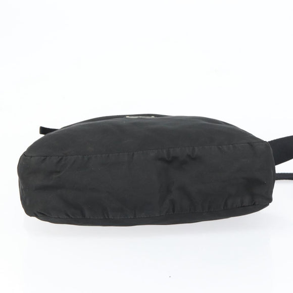 PRADA Shoulder Bag Nylon Black Silver Auth 154523