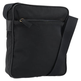 PRADA Shoulder Bag Nylon Black Silver Auth 154524