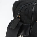 PRADA Schoudertas Nylon Zwart Zilver Authentiek 154524-10