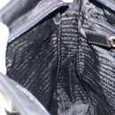 PRADA Shoulder Bag Nylon Black Silver Auth 154524-19