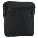PRADA Schoudertas Nylon Zwart Zilver Authentiek 154524-13