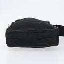 PRADA Schoudertas Nylon Zwart Zilver Authentiek 154524-5