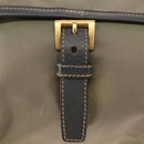 PRADA Shoulder Bag Nylon Khaki Gold Auth 154525-8