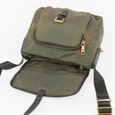 PRADA Shoulder Bag Nylon Khaki Gold Auth 154525-9