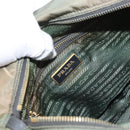 PRADA Shoulder Bag Nylon Khaki Gold Auth 154525-22