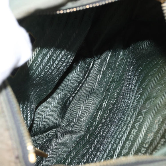 PRADA Shoulder Bag Nylon Khaki Gold Auth 154525