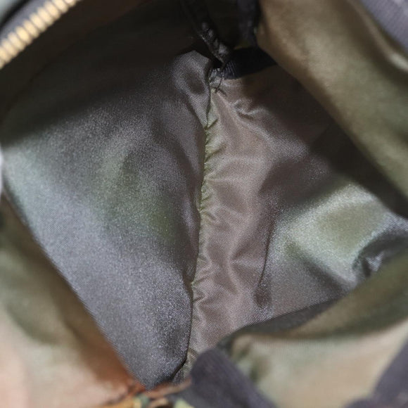 PRADA Shoulder Bag Nylon Khaki Gold Auth 154525