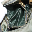 PRADA Shoulder Bag Nylon Khaki Gold Auth 154525-27