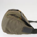 PRADA Shoulder Bag Nylon Khaki Gold Auth 154525-3