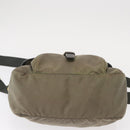PRADA Shoulder Bag Nylon Khaki Gold Auth 154525-5