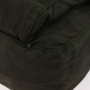 PRADA Shoulder Bag Nylon Khaki Silver Auth 154526-11