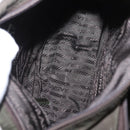 PRADA Shoulder Bag Nylon Khaki Silver Auth 154526-20