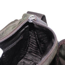 PRADA Shoulder Bag Nylon Khaki Silver Auth 154526-21