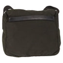 PRADA Shoulder Bag Nylon Khaki Silver Auth 154526-3