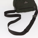PRADA Shoulder Bag Nylon Khaki Silver Auth 154526-7