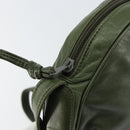 LOEWE Anagram Shoulder Bag Leather Green Auth 154527-10