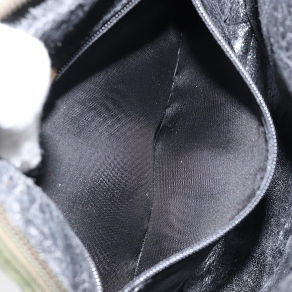 LOEWE Anagram Shoulder Bag Leather Green Auth 154527