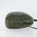 LOEWE Anagram Shoulder Bag Leather Green Auth 154527-3