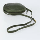 LOEWE Anagram Shoulder Bag Leather Green Auth 154527-7