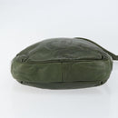 LOEWE Anagram Shoulder Bag Leather Green Auth 154527-5