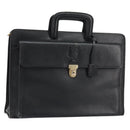 CELINE Hand Bag Leather Black Gold Auth 154528-1