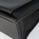 CELINE Hand Bag Leather Black Gold Auth 154528-8