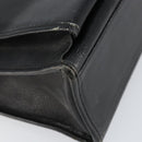 CELINE Hand Bag Leather Black Gold Auth 154528-15