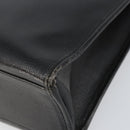 CELINE Hand Bag Leather Black Gold Auth 154528-16