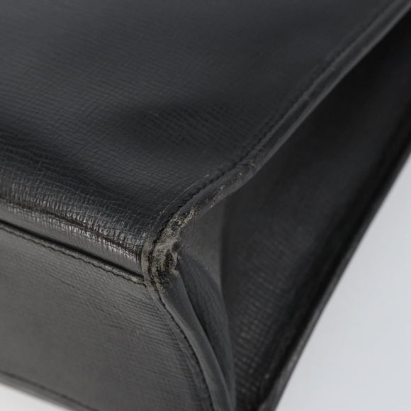 CELINE Hand Bag Leather Black Gold Auth 154528