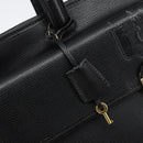 CELINE Hand Bag Leather Black Gold Auth 154528-9