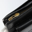 CELINE Hand Bag Leather Black Gold Auth 154528-10