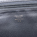 CELINE Hand Bag Leather Black Gold Auth 154528-12