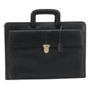 CELINE Hand Bag Leather Black Gold Auth 154528-13