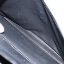 CELINE Hand Bag Leather Black Gold Auth 154528-23