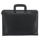 CELINE Hand Bag Leather Black Gold Auth 154528-2