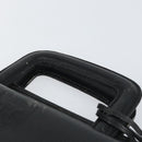 CELINE Hand Bag Leather Black Gold Auth 154528-14