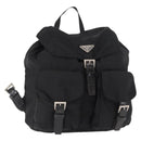 PRADA Backpack Nylon Black Silver Auth 154529-1