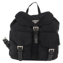 PRADA Backpack Nylon Black Silver Auth 154529-13