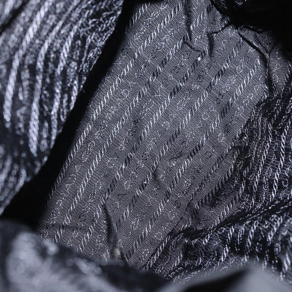 PRADA Backpack Nylon Black Silver Auth 154529