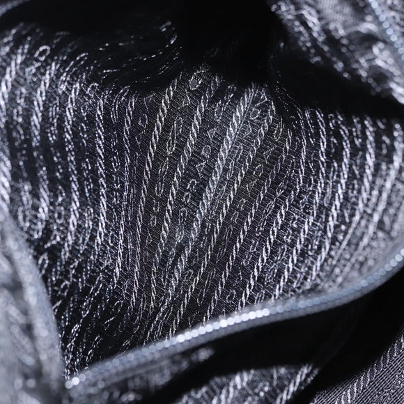 PRADA Backpack Nylon Black Silver Auth 154529