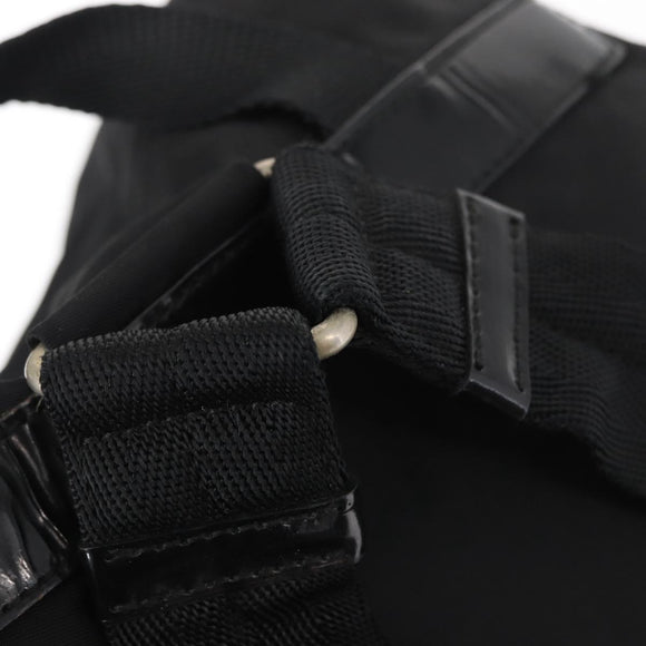 PRADA Backpack Nylon Black Silver Auth 154529