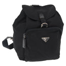 PRADA Backpack Nylon Black Silver Auth 154530-1