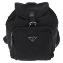 PRADA Backpack Nylon Black Silver Auth 154530-13