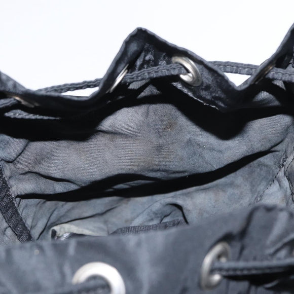 PRADA Backpack Nylon Black Silver Auth 154530